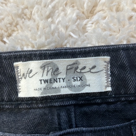 free people We The Free Black Distressed Rainn Button Down Jean Skirt - Picture 8 of 10